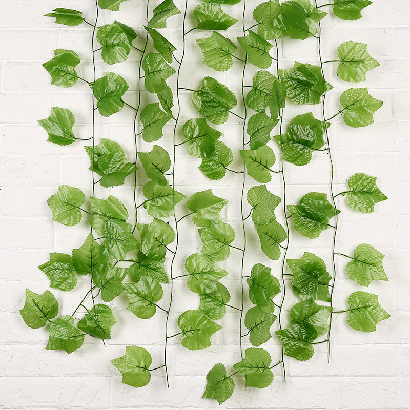 Simulation Green Leaf Vine Grape Leaf Wall Hanging Home Decoration